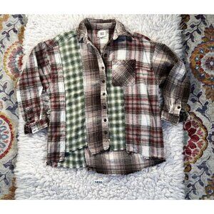 BDG Urban Outfitter Womens Flannel Shirt XS Plaid Button Up Pocket Grunge